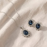 Conjunto elegante de joias Katya Azuryn | Prateado