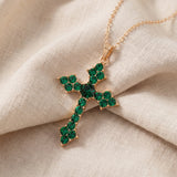 Colar elegante de dourado Veridienne Croixheart