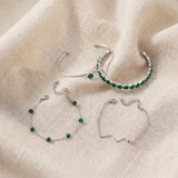 Conjunto elegante de pulseiras Sorina Feldwyn | Prateado