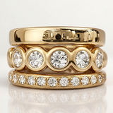 Magica – anel dourado elegante e martelado