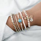 Conjunto elegante de pulseiras ao estilo de Ibiza