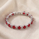 Pulseira tennis Videira com rubi em ouro branco