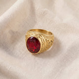Anel de dourado elegante Ravelle Sangris