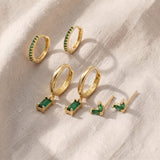 Brincos dourados elegantes Fiorenza Viridelle – conjunto