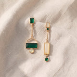 Brincos elegantes em dourado Selene Marquet