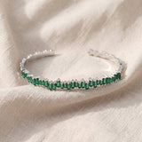 Elegante pulseira Milena Thalys em prateado