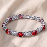Bracelete elegante Alendra Flameaux em ouro branco