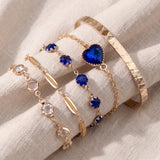 Conjunto de pulseiras Aveline «Azul do Norte» | Elegância dourada