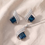Conjunto de joias elegante Brienne Solazure | Prateado