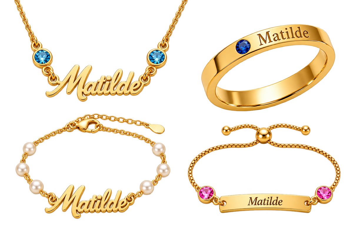 Conjunto de joias personalizadas Matilde