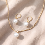 Conjunto de joias de pérolas de luxo Golden Grace | Elegância dourada
