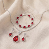 Conjunto elegante de joias Thalira Bloodwynne | Prateado