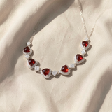Pulseira elegante da amizade com granada natural