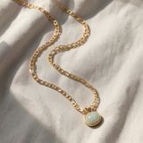 Colar elegante Liza com pendente de jade