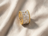 Anel Ivy elegante, adornado com zircónias brilhantes