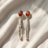 Brincos boho com ónix elegante