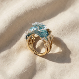 Anel «Onda do Mar» – uma escolha elegante em dourado ou prata